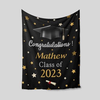 Graduation Blanket, Class Of 2023 Blanket, Custom Name Blanket, Family Blanket, Gift Blanket