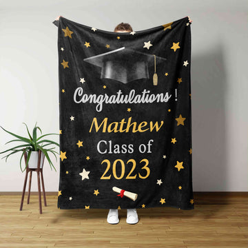 Graduation Blanket, Class Of 2023 Blanket, Custom Name Blanket, Family Blanket, Gift Blanket