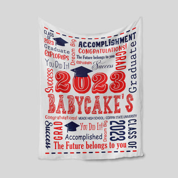 Personalized Name Blanket, Congratulation Blanket, Graduation Blanket, Family Blanket, Gift Blanket