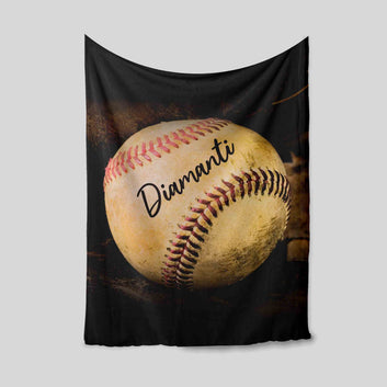 Personalized Name Blanket, Softball Blanket, Baseball Blanket, Family Blanket, Gift Blanket