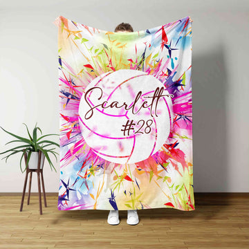 Personalized Name Blanket, Softball Blanket, Colorful Blanket, Family Blanket, Gift Blanket