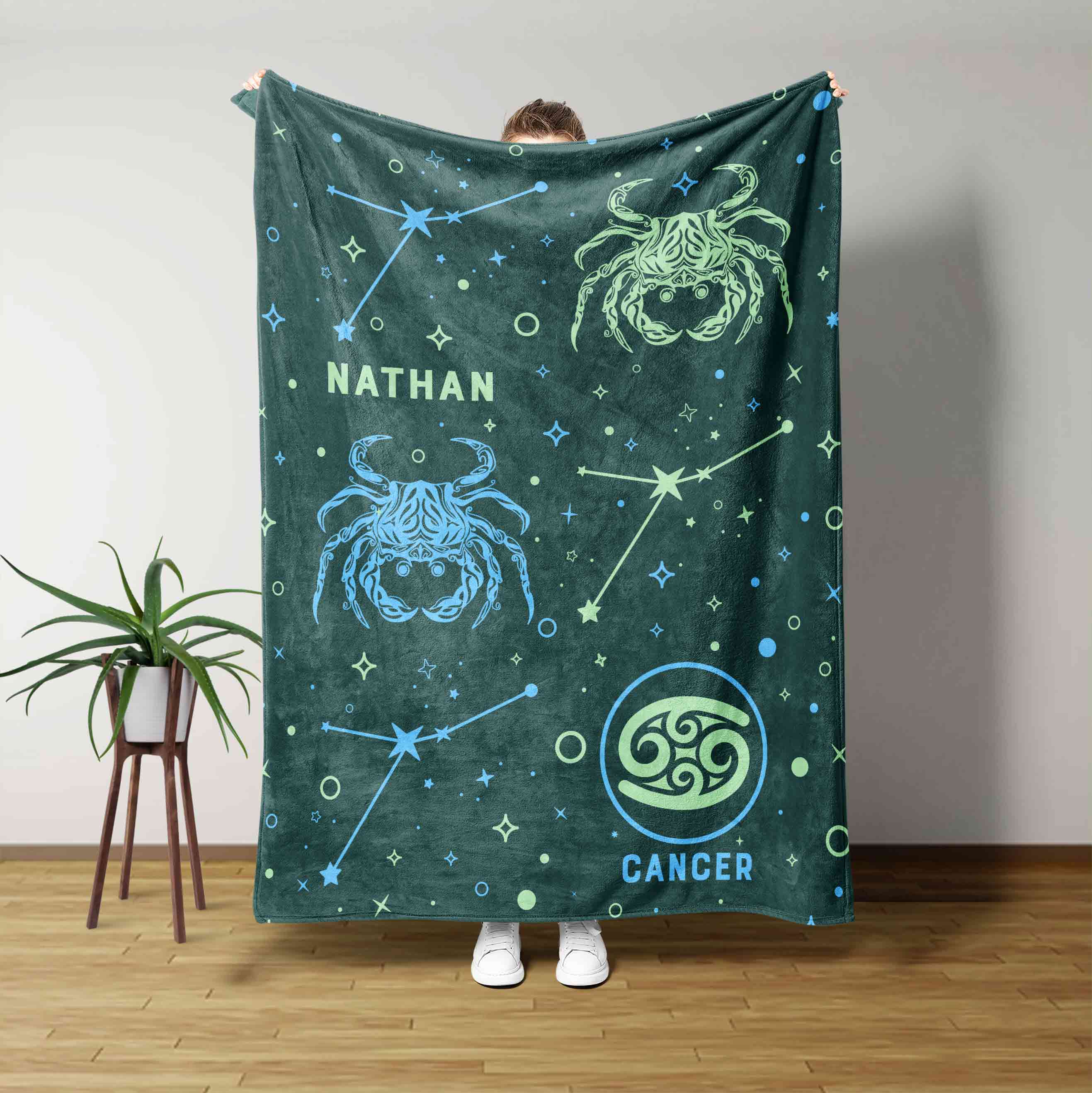 Zodiac Blanket Cancer Zodiac Blanket Custom Name Blanket Family Bla