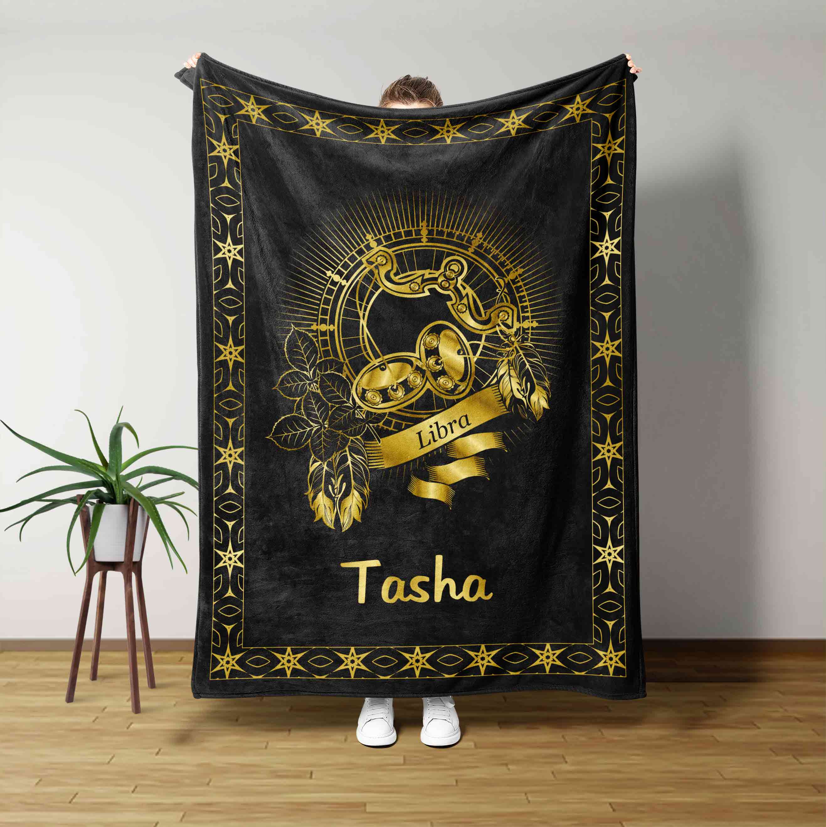 Zodiac Blanket Libra Blanket Custom Name Blanket Family Blanket Gift Blanket