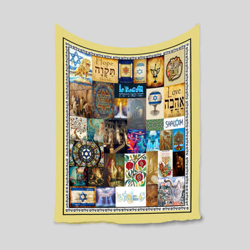 Israel Blanket, Israel Flag Blanket, Special Blankets, God Blanket, Family Blanket, Wall Art Blanket, Gift Blanket