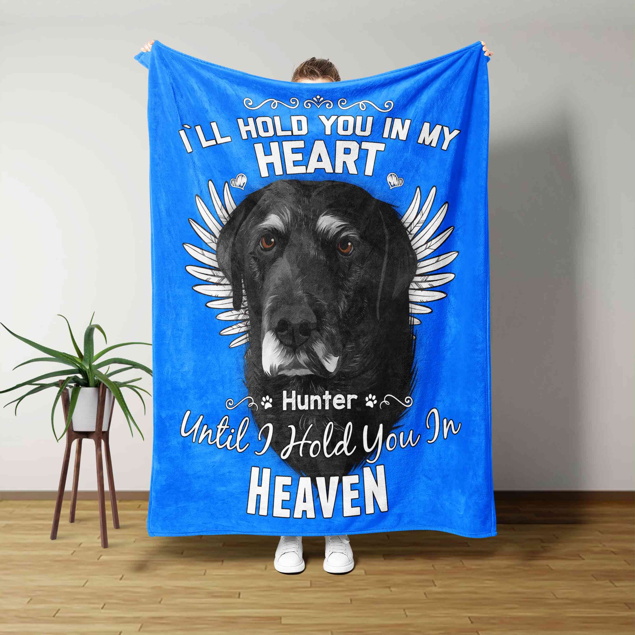 I'll Hold You In My Heart Blanket, Labrador Blanket, Pet Blanket, Memorial Blanket, Custom Name Blanket, Custom Pet Blanket, Gift Blanket