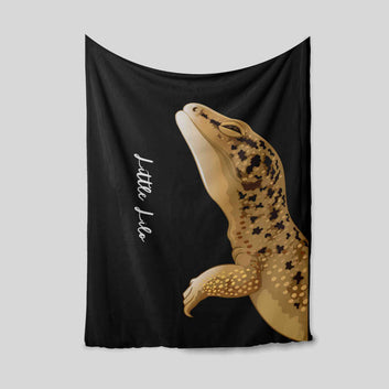 Personalized Name Blanket, Leopard Gecko Blanket, Pet Blanket, Custom Pet Blanket, Gift Blanket