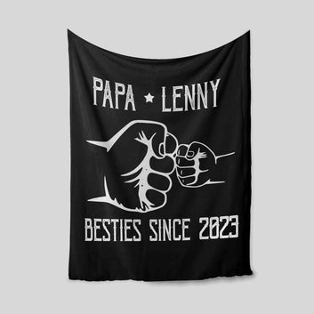Papa Blanket, Dad Blanket, Grasp Blanket, Family Blanket, Custom Name Blanket, Gift Blanket