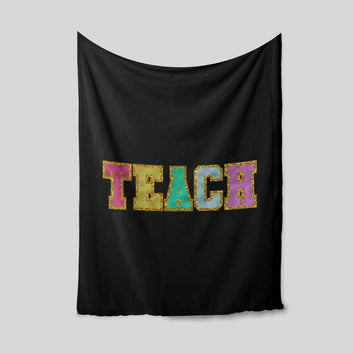 Teach Blanket, Colorful Blanket, Family Blanket, Wall Art Blanket, Blanket For Gift