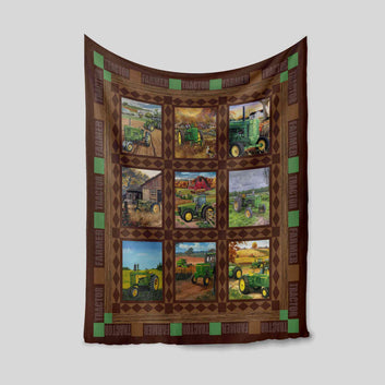 Tractor Blanket, Truck Blanket, Farm Blanket, Blanket For Farmer, Gift Blanket