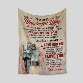 To My Wonderful Wife Blanket, Couple Blanket, Custom Name Blanket, Family Blanket, Blanket For Gift