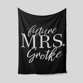 Future Mrs Grotke Blanket, Diamond Blanket, Custom Name Blanket, Family Blanket, Gift Blanket