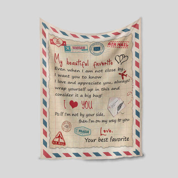 My Beautiful Favorite Blanket, Letter Blanket, Family Blanket, Custom Name Blanket, Gift Blanket