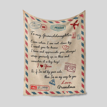 To My Granddaughter Blanket, Letter Blanket, Family Blanket, Custom Name Blanket, Gift Blanket