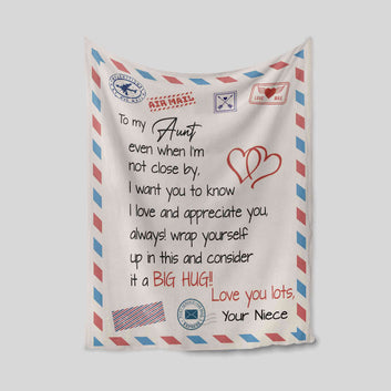 To My Aunt Stephanie Blanket, Letter Blanket, Family Blanket, Custom Name Blanket, Gift Blanket