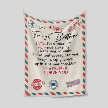 To My Brother Blanket, Letter Blanket, Family Blanket, Custom Name Blanket, Gift Blanket
