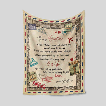 To My Brother Blanket, Letter Blanket, Family Blanket, Custom Name Blanket, Gift Blanket