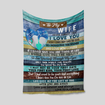 To My Wife Blanket, Heart Blanket, Love Blanket, Custom Name Blanket, Family Blanket, Gift Blanket