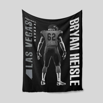 Personalized Name Blanket, Football Blanket, Sport Blanket, Family Blanket, Gift Blanket