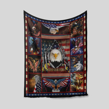 Eagle Blanket, Bald Eagle Blanket, Amerian Flag Blanket, Family Blanket, Gift Blanket