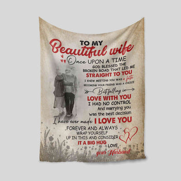 To My Beautifull Wife Blanket, Old Couple Blanket, Custom Name Blanket, Family Blanket, Blanket For Gift