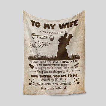 To My Wife Blanket, Anniversary Blanket, Custom Name Blanket, Family Blanket, Gift Blanket