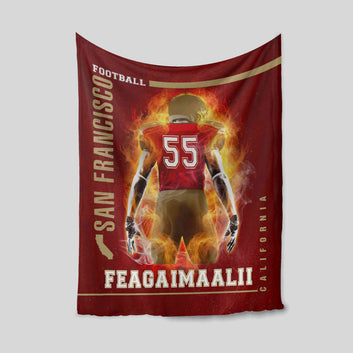 Personalized Name Blanket, Football Blanket, Sport Blanket, Family Blanket, Gift Blanket
