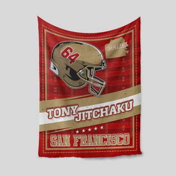 Football Blanket, Sport Blanket, Custom Name Blanket, Family Blanket, Gift Blanket