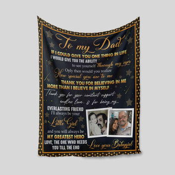 To My Dad Blanket, Custom Image Blanket, Custom Image Blanket, Family Blanket, Gift Blanket