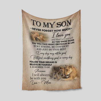 To My Noah Blanket, Lion Blanket, Custom Name Blanket, Family Blanket, Gift Blanket