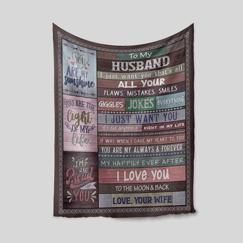 To My Husband Blanket, You Are The Light Of My Life Blanket, Custom Name Blanket, Family Blanket, Gift Blanket