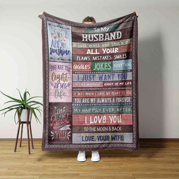 To My Husband Blanket, You Are The Light Of My Life Blanket, Custom Name Blanket, Family Blanket, Gift Blanket