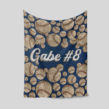 Personalized Name Blanket, Softball Blanket, Baseball Blanket, Family Blanket, Gift Blanket