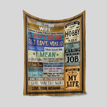 To My Wife Blanket, Monogrammed Blanket, Custom Name Blanket, Family Blanket, Gift Blanket