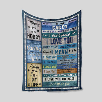 To My Daddy Blanket, Monogrammed Blanket, Custom Name Blanket, Family Blanket, Gift Blanket