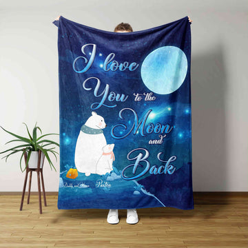 Custom Baby Blanket, Bear Blanket, Cartoon Blanket, Baby Blanket With Name, Family Blanket