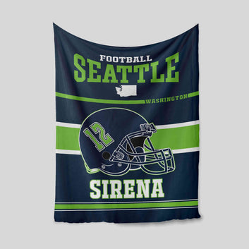Football Blanket, Sport Blanket, Custom Name Blanket, Family Blanket, Gift Blanket