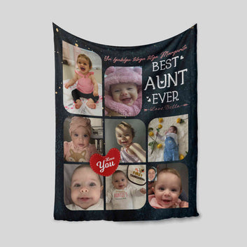 Best Aunt Ever Blanket, Custom Image Blanket, Custom Name Blanket, Blanket For Baby, Gift Blanket