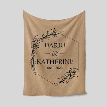 Personalized Name Blanket For Couple, Anniversary Blanket, Valentine Blanket, Gift Blanket