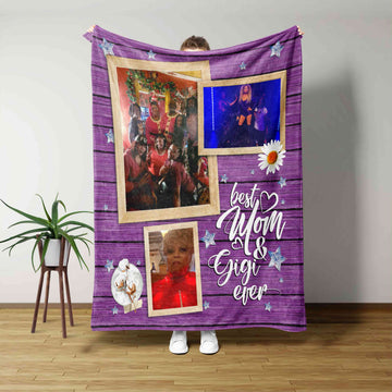 Best Mom Ever Blanket, Personalized Picture Blanket, Mother's Day Blanket, Gift Blanket