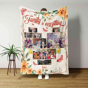 Family Is Everything Blanket, Custom Photo Blanket, Gift Blanket, Family Memories Blanket