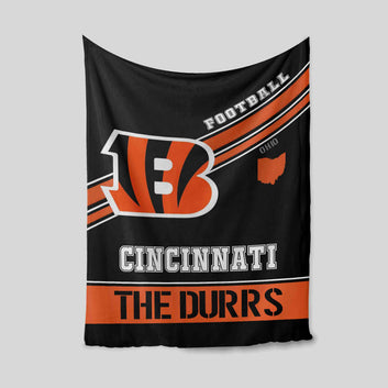 Personalized Football Blanket, Custom Football City Blanket, Sports Fan Blanket, Gift Blanket