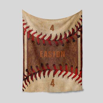 Personalized Name Softball Blanket, Softball Blanket, Sport Blanket, Family Blanket, Gift Blanket