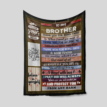 To My Brother Blanket, Blanket For Brother, Custom Name Blanket, Family Blanket, Gift Blanket