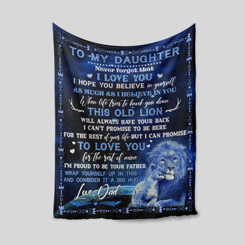 To My Daughter Blanket, Blanket For Daughter, Lion Blanket, Custom Name Blanket, Family Blanket, Gift Blanket