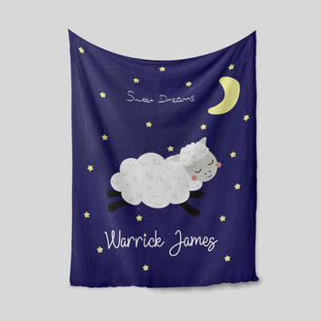 Custom Baby Blanket, Sheep Blanket, Star Blanket, Blanket For Baby, Baby Blanket With Name, Family Blanket