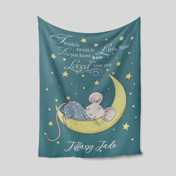 Custom Baby Blanket, Star Blanket, Mouse Blanket, Baby Blanket With Name, Family Blanket