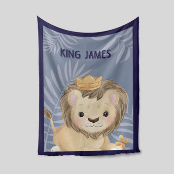 Custom Baby Blanket, Lion Blanket, Cute Blanket, Baby Blanket With Name, Family Blanket