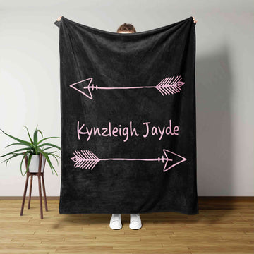 Custom Baby Blanket, Arrow Blanket, Baby Blanket With Name, Blanket For Baby, Gift Blanket, Family Blanket