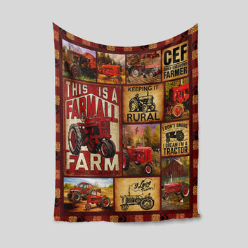 This Is A Farmall Blanket, Tractor Blanket, Blanket For Farmer, Family Blanket, Gift Blanket