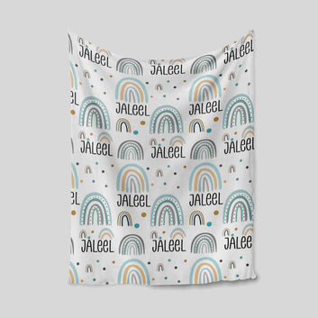 Custom Baby Blanket, Baby Blanket With Name, Rainbow Blanket, Baby Blankets, Kids Blanket, Family Blanket